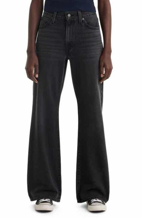 Levi's Denim - Levi’s '94 Mid Rise Baggy Bootcut Jeans Wandering Spirit Clean Black Wash 32x31